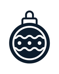 Vector Christmas Ball Icon Symbol