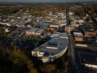 Aerial view of the city of Elizabethtown in Kentucky