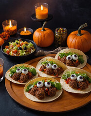 Fototapeta premium The monster Eyeball Tacos