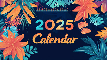 Obraz premium vector 2025 new year calendar design template