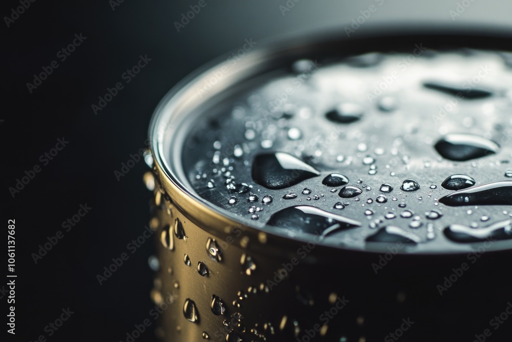 Poster this is an image showing water droplets on a metallic surface, possibly demonstrating the principles