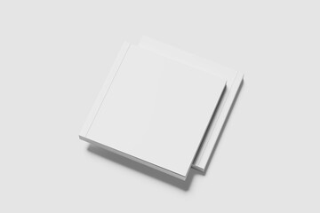 Blank square book white