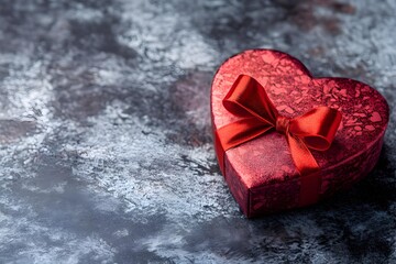 heart shaped gift box with abstract copy space  background to make valentine's day cards and wedding cards