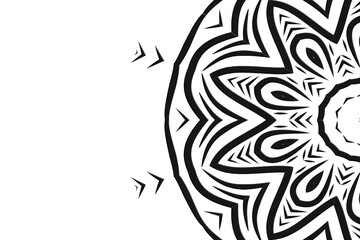 Beautiful colourful caleidoscope gradient flower art batik ethnic dayak borneo pattern background	