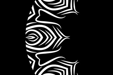 Beautiful colourful caleidoscope gradient flower art batik ethnic dayak borneo pattern background	