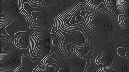Topography vector background, banner. Imitation of a geographical map, contour lines. Modern design with topographic wavy pattern design.paper texture Imitation of a geographical map shades	
