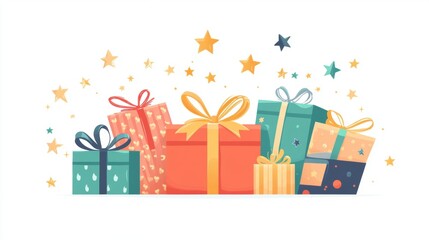 Gift box for holiday closeup view