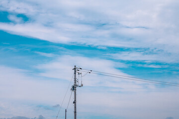 Sky and Japanese poles.