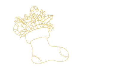 Christmas sock with gifts