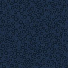 Abstract seamless pattern with bubbles and circles. Cute vector background. Hand drawn simple water texture illustration