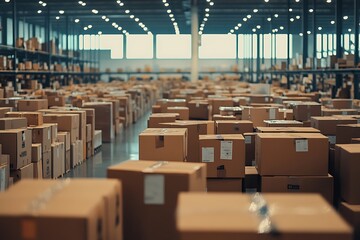 Warehouse Organized with Orders Ready for Shipment