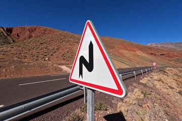 Double Bend Ahead Traffic Sign