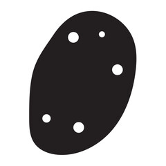 Potato icon. Vegetable Icon on white background. vector illustration.