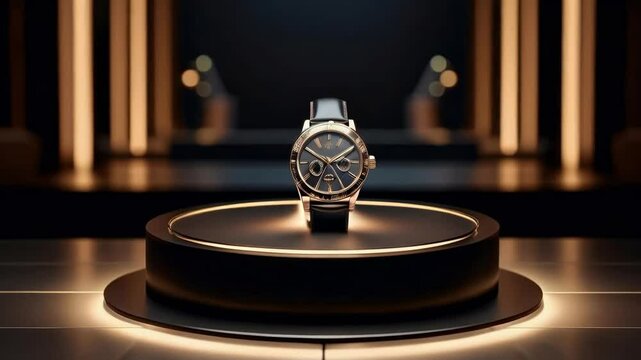 Elegant Wristwatch with a Gold Finish