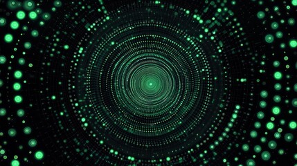 Obraz premium Abstract Green Light Tunnel
