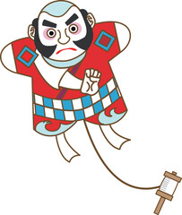 和凧　年賀素材