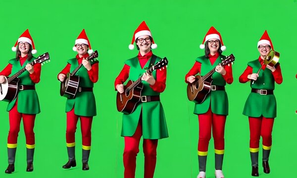 christmas elf with gifts