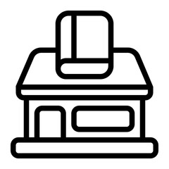 Bookstore line icon