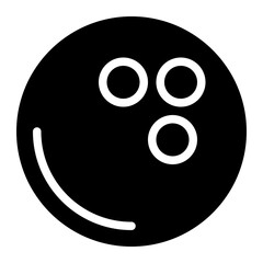 Fototapeta premium Bowling Ball Solid Icon
