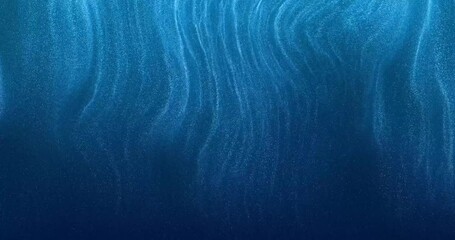 Flowing tendrils of particles rising upwards on a blue background. Smooth, ethereal motion, ideal for use in motion graphics, technology videos, seamless video loop