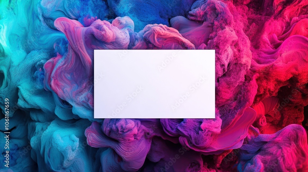 Aufkleber a vibrant abstract background with a blank rectangular space for text or design.