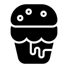 Sugar Cake Solid Icon