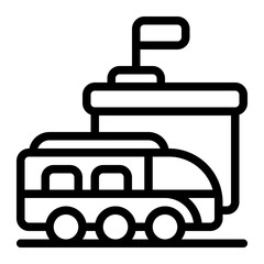 Train Station line icon