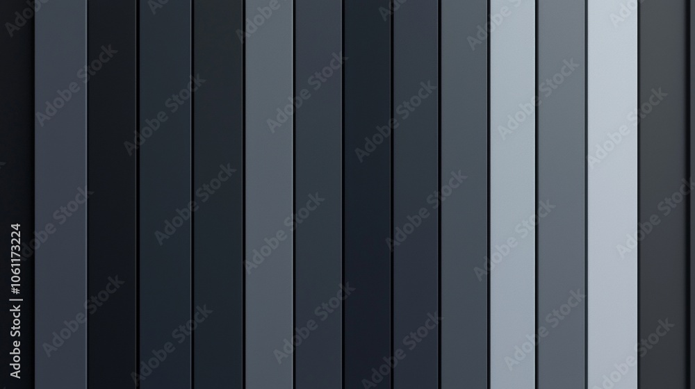 Poster modern abstract background composed of vertical stripes with a gradient of gray tones, creating a vi
