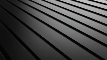 Obraz premium Parallel black metallic stripes are creating a modern and stylish background with light reflections, perfect for various design and architectural projects