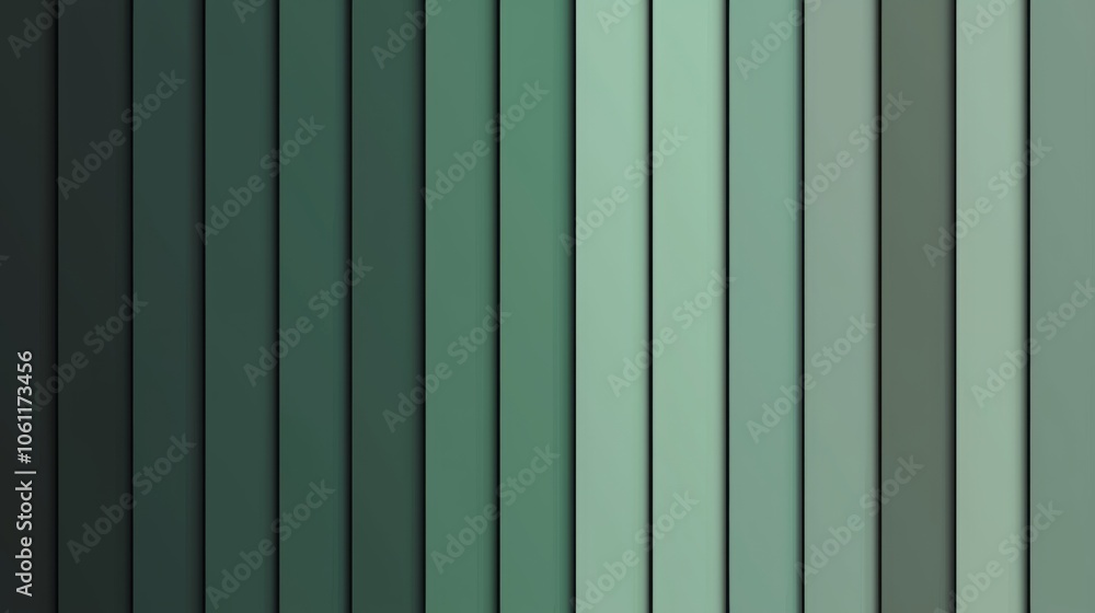 Poster modern green gradient background with elegant vertical stripes for versatile design projects. perfec