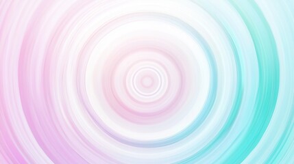 Obraz premium Concentric circles in pastel pink and turquoise hues create a mesmerizing tunnel effect, drawing the viewer's eye towards the center with a hypnotic visual appeal