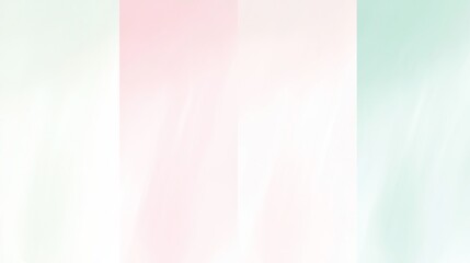 Four pastel backgrounds blend smoothly into each other, creating a subtle gradient effect in shades of pink, green, and white. Use for websites, social media, and more to inspire creativity