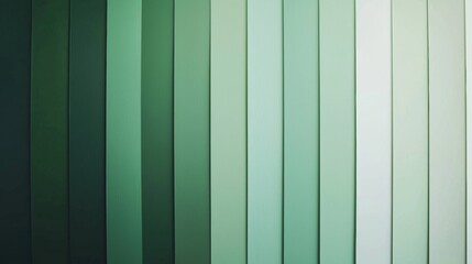 Green color palette showing various shades of green, ideal for interior design projects