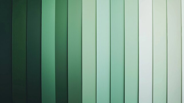 Green color palette showing various shades of green, ideal for interior design projects