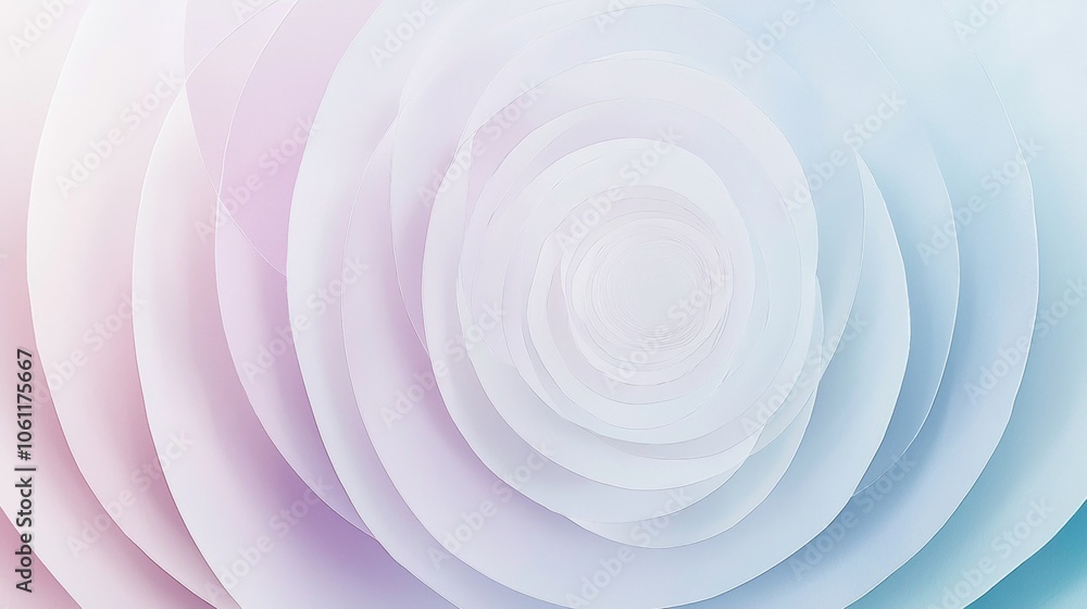 Aufkleber soft pastel colors blend seamlessly, forming a mesmerizing pattern of concentric circles that draws 