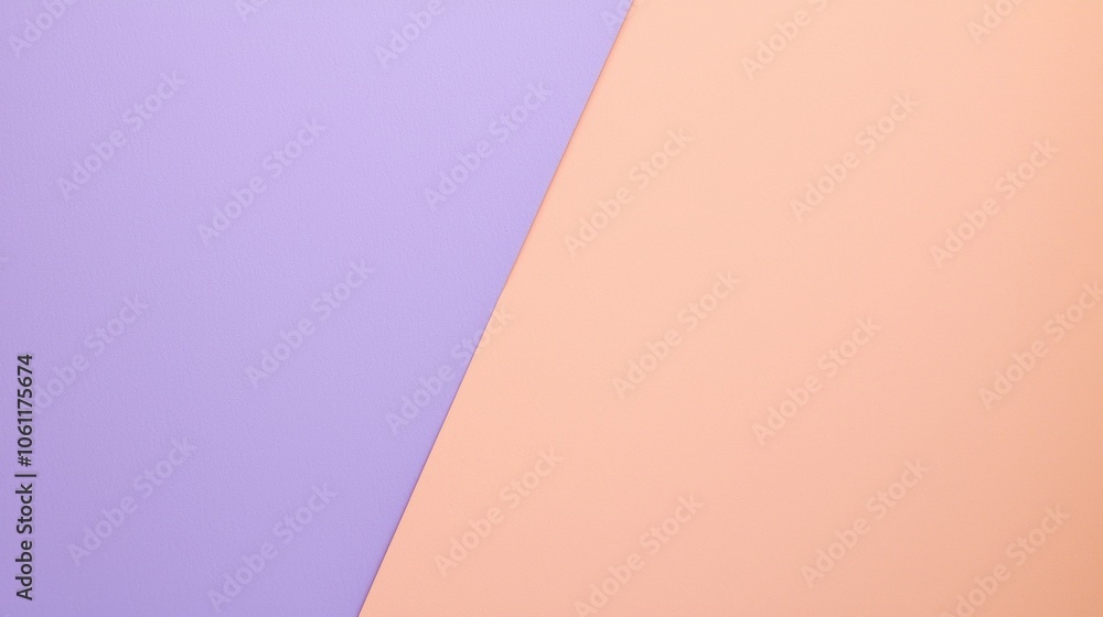 Poster geometric composition featuring a diagonal line dividing the frame into two distinct color blocks, s