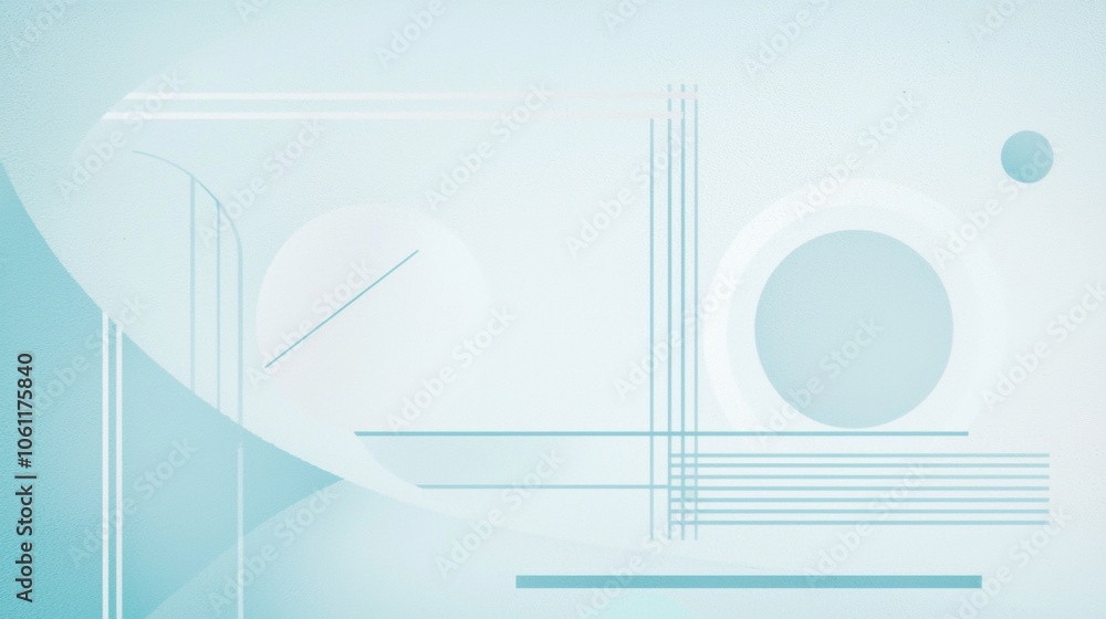 Poster Pastel color palette and simple geometric forms create a calming and sophisticated aesthetic, suitable for various design projects seeking a clean and contemporary look