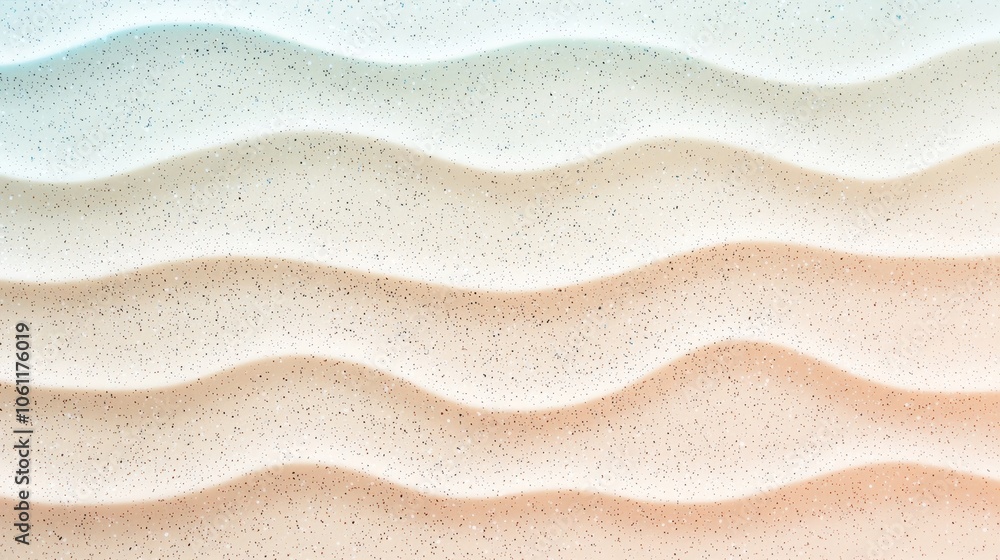 Poster soft, undulating waves of glittering sand create a mesmerizing pattern, evoking the tranquility of a