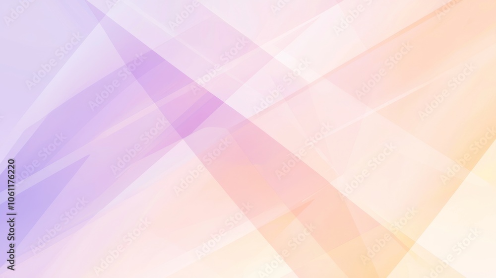 Poster soft pastel colors blend seamlessly with overlapping geometric shapes, creating a visually appealing
