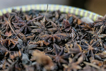 Details of the spice star anise.
