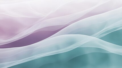 Obraz premium Gracefully flowing smooth lines on a pastel abstract background transition from pink to turquoise, creating a modern, elegant, and soft design with a delicate, light, and dreamy texture