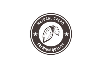 illustration cacao fruit logo design vector