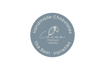 cocoa bean logo vector icon illustration