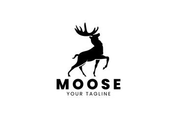 Simple Moose Logo, Moose Vector Logo