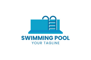 swimming logo vector icon illustration