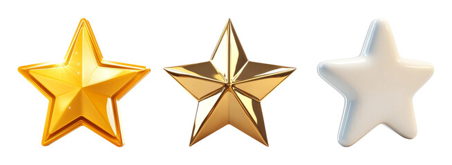 Obraz premium Isolated Stars on Transparent Background