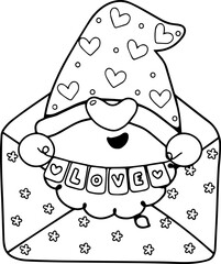 Cute Love Gnome Vector / SVG 