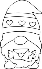 Heart Letter Gnome Vector / SVG