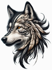 TRIBAL TATOO トライバル タトゥ 狼 wolf