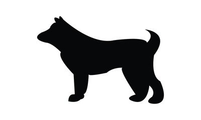 Dog silhouette Design With White Background. 